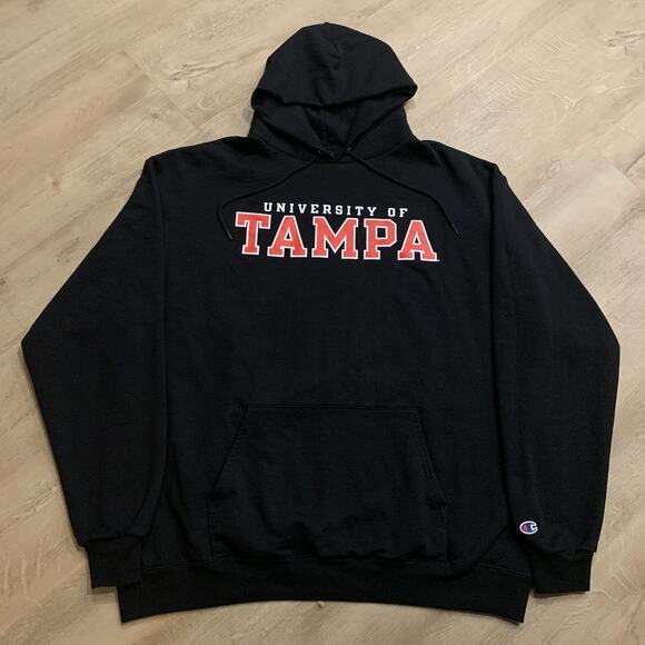 Champion Other - Champion University of Tampa Spartans Hoodie Mens 2XL XXL Black Sweatshirt